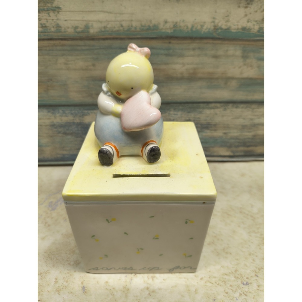 Michel & Company "Chicken Little Tries" Piggy Bank Ceramic Small